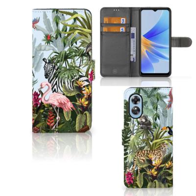 Telefoonhoesje | Met pasjeshouder | voor OPPO A17 Jungle