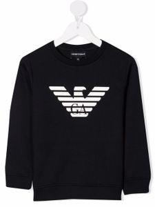 Emporio Armani Kids sweat à logo imprimé - Bleu