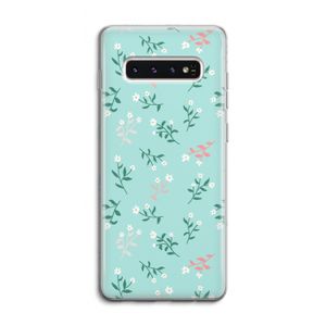 Small white flowers: Samsung Galaxy S10 4G Transparant Hoesje