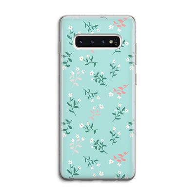 Small white flowers: Samsung Galaxy S10 4G Transparant Hoesje