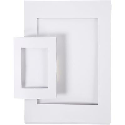 Creativ Company Passepartout lijsten, afm a4+a6, 230 gr, wit, 2x60 stuk/ 1 doos