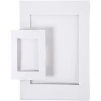 Creativ Company Passepartout lijsten, afm a4+a6, 230 gr, wit, 2x60 stuk/ 1 doos