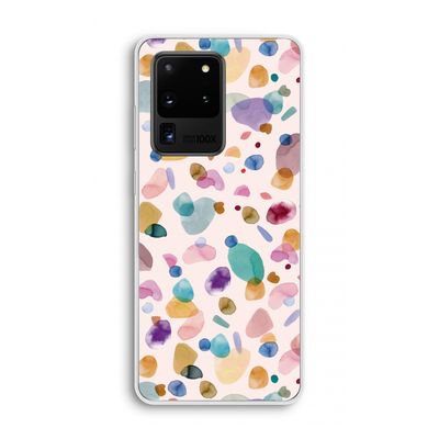 Terrazzo Memphis Pink: Samsung Galaxy S20 Ultra Transparant Hoesje