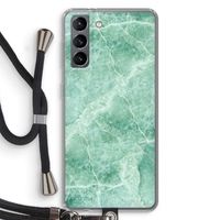 Groen marmer: Samsung Galaxy S21 Transparant Hoesje met koord