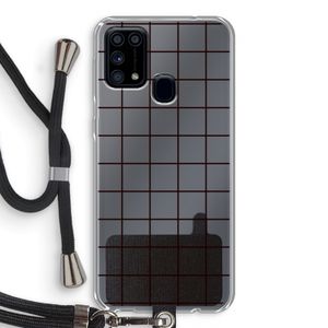 Rooster: Samsung Galaxy M31 Transparant Hoesje met koord