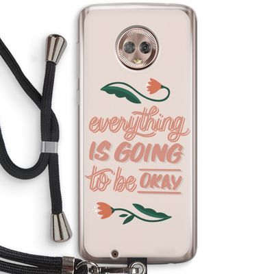 Optimistic flower girl: Motorola Moto G6 Transparant Hoesje met koord