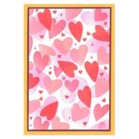 Sizzix • layered stencils a6 mark making hearts 4pcs