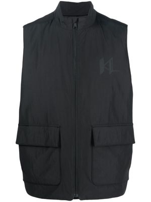 Karl Lagerfeld gilet à logo poitrine - Noir