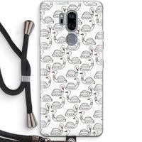 Zwanen: LG G7 Thinq Transparant Hoesje met koord