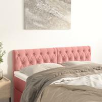 Hoofdborden 2 st 72x7x78/88 cm fluweel roze - thumbnail