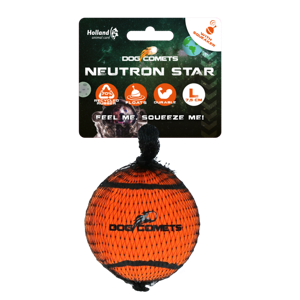 Dog comets Neutron Star Tennisbal met pieper L Oranje 1st