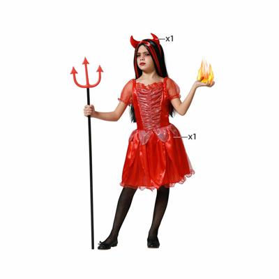 Kostuums voor Kinderen Rood Demoness Demon - Maat: 7-9 Jaar - Maat: 7-9 Jaar