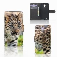 Samsung Galaxy S4 Telefoonhoesje met Pasjes Baby Luipaard - thumbnail