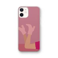 Pink boots: iPhone 12 Transparant Hoesje