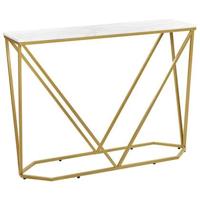 Beliani - HAZEN - Sidetable - Wit|Goud - MDF - thumbnail