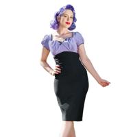 Mary Ann Dress Lavender and Black-XXL | 47% korting - thumbnail