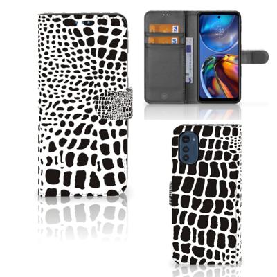 Motorola Moto E32 | Moto E32s | Telefoonhoesje | Met pasjeshouder | Slangenprint