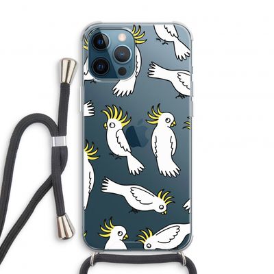 Papegaai: iPhone 12 Pro Transparant Hoesje met koord