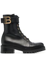 Balmain bottines à semelle crantée - Noir - thumbnail