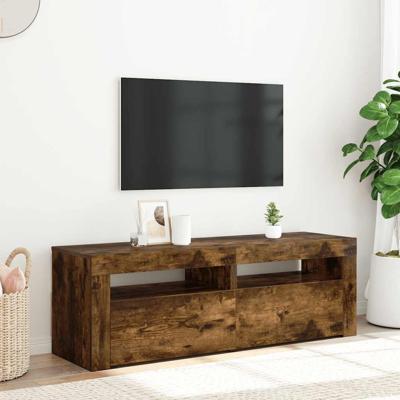 Tv-meubel met LED-verlichting 120x35x40 cm sonoma eikenkleurig
