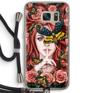 Lady Moth: Samsung Galaxy S7 Transparant Hoesje met koord
