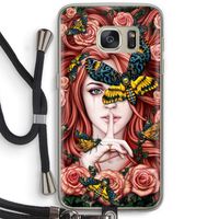 Lady Moth: Samsung Galaxy S7 Transparant Hoesje met koord