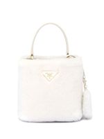 Prada sac cabas mini Panier en cuir - Blanc