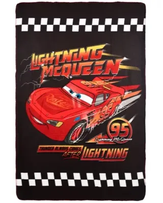 Cars zwart fleece deken 100 x 150 cm