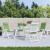 Stoelkussens 4 st hoge rug bladpatroon oxford stof