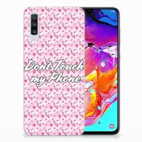 Samsung Galaxy A70 Silicone-hoesje Flowers Pink DTMP