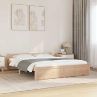 Bedframe zonder matras massief hout 160x200 cm