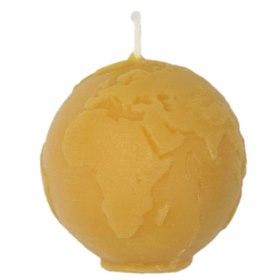 Wereldbol Kaars van Bijenwas