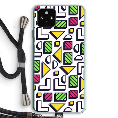 8-bit N°4: Pixel 5a 5G Transparant Hoesje met koord
