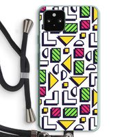 8-bit N°4: Pixel 5a 5G Transparant Hoesje met koord