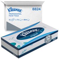 Facial tissues Kleenex 3-laags standaard 12x72stuks wit 8824 - thumbnail