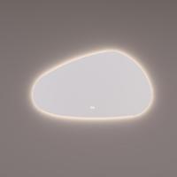HIPP Design spiegel Organisch met Indirecte LED Rondom Hoge Kant Rechts 100 x 60 x 3 cm Spiegelverwarming Kleurenwissel Touch Dimmer