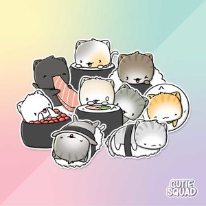 CutieSquad Stickerset - Sushi Cats