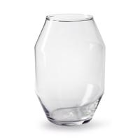 Bloemenvaas Diamant - helder transparant - glas - D17 x H25 cm - diamant vorm vaas