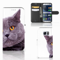 Samsung Galaxy S7 Telefoonhoesje met Pasjes Kat