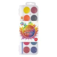 Creative Craft Group Verfpalet neon met kwast Creative Craft Group Verfpalet neon met kwast