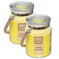 Atmosphera geurkaars citronella - 4x - 500 g - citroengras - 84 uur - zomer