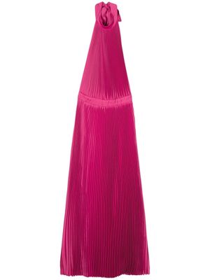 L'IDÉE robe longue plissée à dos ouvert - Rose