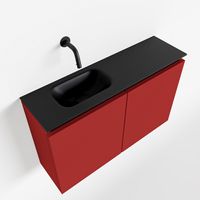 Toiletmeubel Mondiaz Ture | 80 cm | Meubelkleur Fire | Eden wastafel Urban Links | Zonder kraangat