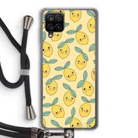 Citroenen: Samsung Galaxy A12 Transparant Hoesje met koord