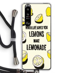 Lemonade: Sony Xperia 1 III Transparant Hoesje met koord