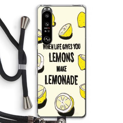 Lemonade: Sony Xperia 1 III Transparant Hoesje met koord