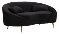 SOFA 2 ZITS OSLO MET KUSSENS ZWART CM 148X84X68 SOFA 2 ZITS OSLO MET KUSSENS ZWART CM 148X84X68