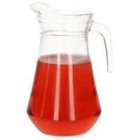 Bellatio Decorations Schenkkan - 1x - Limonade - karaf - van glas - 1,6 liter - 24 x 14 cm