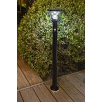 Zonne-straatlamp - GALIX - G4595C - Zeer helder - Roestvrij staal met detector - H93 cm - 1000 Lumen