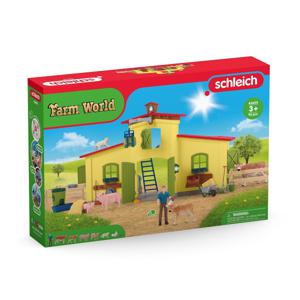 Schleich Farm World - Grote stal, geel speelfiguur